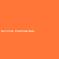Herrliche Aluminium-Bank
