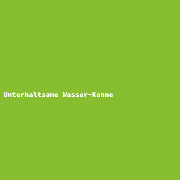 Unterhaltsame Wasser-Kanne